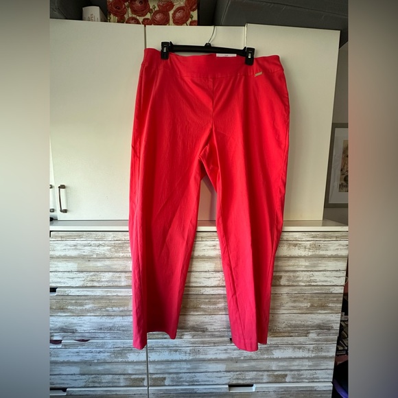 INC International Concepts Pants - 💖 INC Pink Straight Leg Pants 22W Plus Mid Rise Stretch NWT
